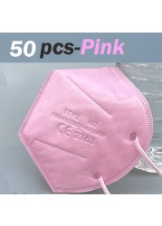 10-100pcs FFP2 Reusable Face Mask FFP2 5-Layer Black KN95 Reusable FFP2 Mask Protective Face Safety Mascherina