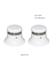 Zigbee smoke fire alarm protection detector tuya smart home security built in beep battery powered for easy replacement