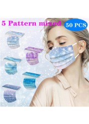 115 Styles Adult Face Disposable Mask 3 Layer Butterfly Flower Fashion Women Mouth Mascherine Mascarilla Masque