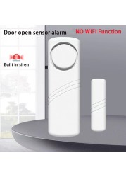 Smart Home Door Switch Magnetic Sensor Window Detector Compatible with Alexa Tuya APP Remote Control and Alerts