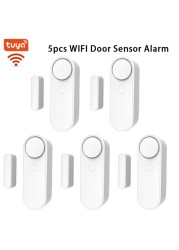 Smart Home Door Switch Magnetic Sensor Window Detector Compatible with Alexa Tuya APP Remote Control and Alerts