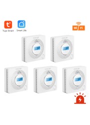 WiFi Carbon Monoxide Sensor Concentration LCD Display 85dB Siren Sound Co-detector Gas Alarm Tuya Smart Security Alarm Sensor