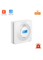 WiFi Carbon Monoxide Sensor Concentration LCD Display 85dB Siren Sound Co-detector Gas Alarm Tuya Smart Security Alarm Sensor