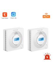 WiFi Carbon Monoxide Sensor Concentration LCD Display 85dB Siren Sound Co-detector Gas Alarm Tuya Smart Security Alarm Sensor