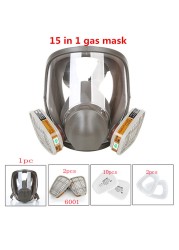 Protection 3/15/17 in 1 Safety Respirator Gas Mask Same For 6800 Gas Mask Painting Spraying Full Face Face Respirator