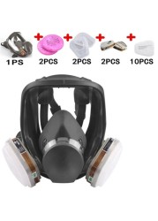 Protection 3/15/17 in 1 Safety Respirator Gas Mask Same For 6800 Gas Mask Painting Spraying Full Face Face Respirator