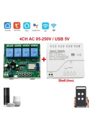 Tuya Smart Life Garage Door Opener Wireless Controller WiFi Switch AC/DC 12V 24V 110V 220V Alexa Echo Google Home DIY Smart Home