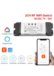 Tuya WiFi Smart Garage Door Opener Controller App Remote Key Control Works with Alexa Google Assistant Voice Commands