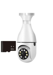 1080P E27 Bulb Wifi Camera Night Vision Full Color Automatic Human Tracking 4x Digital Zoom Video Indoor Security Screen