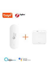 Tuya Smart Home Temperature Humidity Sensor ZigBee Hub Hygrometer Real Time Monitor Temperature Sensor for Alexa Smart Life Tuya