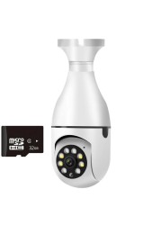 200W E27 Bulb Surveillance Camera With PTZ HD Infrared Night Vision Two Way Talk Baby Monitor Auto Tracking Home Security