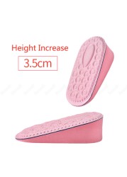 Memory Foam Invisible Height Increase Insoles For Women's Shoes Soles Inner Heel Insert Molds Lift Increase Insoles