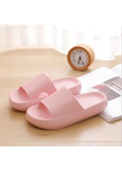 Thick Platform Home Bathroom Slippers Fashion Women Soft Sole EVA Indoor Slides Woman Sandals 2022 Summer Non-slip Flip Flops