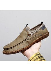 2022 Classic Casual Shoes For Men Peas Walking Shoes Loafers Breathable Comfortable Mens Moccasins Shoes Big Size 37-48