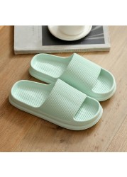 Home slippers anti-skid flip flops women's sandals women's fashion soft sole EVA indoor slides thick platform simple cloud slippers