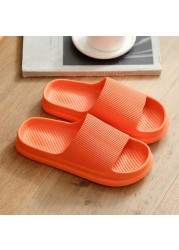 Home slippers anti-skid flip flops women's sandals women's fashion soft sole EVA indoor slides thick platform simple cloud slippers