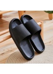 Home slippers anti-skid flip flops women's sandals women's fashion soft sole EVA indoor slides thick platform simple cloud slippers