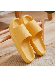 Home slippers anti-skid flip flops women's sandals women's fashion soft sole EVA indoor slides thick platform simple cloud slippers