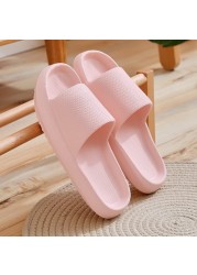 Home slippers anti-skid flip flops women's sandals women's fashion soft sole EVA indoor slides thick platform simple cloud slippers