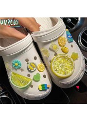 1 Set JIBZ Crocs Charms Designer Luxury Croc Charms for Girls Flower Shoes Rhinestone Accessories Anime Crocs Decoration New