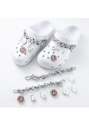 1 Set JIBZ Crocs Charms Designer Luxury Croc Charms for Girls Flower Shoes Rhinestone Accessories Anime Crocs Decoration New