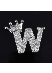 Free Shipping High Quality Metal Croc Shoe Charms Crown Letter Clog Bling Butterfly Rhinestone Embellishment Accessories