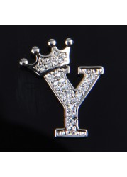 Free Shipping High Quality Metal Croc Shoe Charms Crown Letter Clog Bling Butterfly Rhinestone Embellishment Accessories