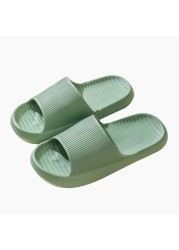 Thick Platform Slippers Cloud Slippers Non-slip EVA Soft Waterproof Women Sandals Silent Damping Bathroom Indoor Shoes For Women