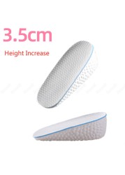 Memory Foam Height Increasing Insoles for Men Women's Shoes Sneakers Heel Insert Comfort Deodorant Shoe Sole Lift Mold