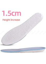 Memory Foam Height Increasing Insoles for Men Women's Shoes Sneakers Heel Insert Comfort Deodorant Shoe Sole Lift Mold