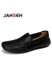 Handmade Genuine Leather Men Loafers Comfortable Slip On Driving Casual Shoes Brand Soft Moccasins Plus Size 37-47 Dropshipping