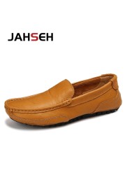 Handmade Genuine Leather Men Loafers Comfortable Slip On Driving Casual Shoes Brand Soft Moccasins Plus Size 37-47 Dropshipping