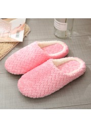 Women Winter Indoor Shoes Slippers Silent Soft-soled Warm Slippers Plus Velvet Non-slip Cotton Slippers Zapatillas De Casa