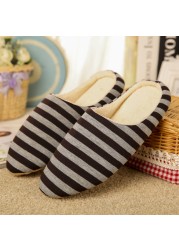 Women Winter Indoor Shoes Slippers Silent Soft-soled Warm Slippers Plus Velvet Non-slip Cotton Slippers Zapatillas De Casa