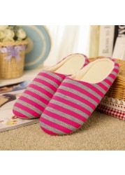 Couple Home Slippers Soft Comfortable Cotton Slippers Men Women Warm Breathable Indoor Slippers Silent zapatos mujer zapatillas