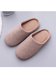 Couple Home Slippers Soft Comfortable Cotton Slippers Men Women Warm Breathable Indoor Slippers Silent zapatos mujer zapatillas