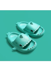 2021 summer indoor outdoor slippers lovely cartoon shark shape slides women shoes parent-child children flip flops men couples