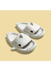 2021 summer indoor outdoor slippers lovely cartoon shark shape slides women shoes parent-child children flip flops men couples