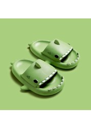 2021 summer indoor outdoor slippers lovely cartoon shark shape slides women shoes parent-child children flip flops men couples