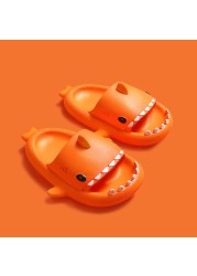 2021 summer indoor outdoor slippers lovely cartoon shark shape slides women shoes parent-child children flip flops men couples