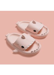 2021 summer indoor outdoor slippers lovely cartoon shark shape slides women shoes parent-child children flip flops men couples