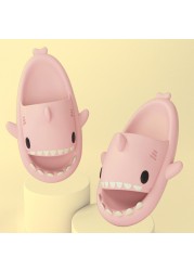 2021 summer indoor outdoor slippers lovely cartoon shark shape slides women shoes parent-child children flip flops men couples