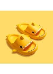 2021 summer indoor outdoor slippers lovely cartoon shark shape slides women shoes parent-child children flip flops men couples