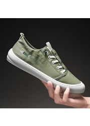 Men's shoes 2021 summer new casual shoes comfortable breathable fashion canvas shoes men's small white shoes soft sole casual shoes