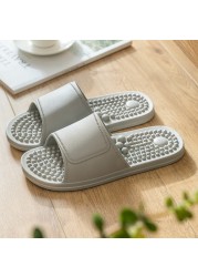 2022 Massage Slippers Women Sandals Men Unisex Indoor Non-slip Solid Soft Bottom Couple Flip Flops Home Bathroom Shoes