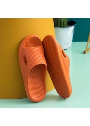 Home Soft-soled Slippers Women Summer Bathing Non-slip Soft Sandals Couple Noise Reduction Wear-resistant Flip Flops Female Shoes