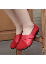 sun00 2022 new women's shoes-women's loafers shoes women's soft genuine leather shoes large size ladies shoes