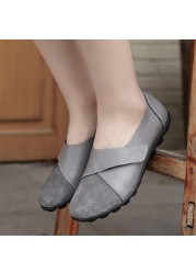 sun00 2022 new women's shoes-women's loafers shoes women's soft genuine leather shoes large size ladies shoes