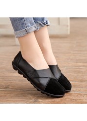 sun00 2022 new women's shoes-women's loafers shoes women's soft genuine leather shoes large size ladies shoes