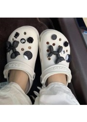 لطيف Crocs السحر الفاخرة مصمم حجر الراين بلينغ اللؤلؤ سلسلة ل Croc حذاء زهرة اكسسوارات هدية ل تسد فتاة